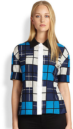 Timo Weiland Chelsea Box-Print Cotton Shirt
