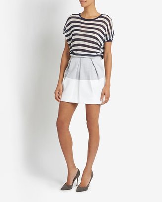 L'Agence Colorblock Pleated Skirt