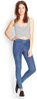 Forever 21 High-Rise Stone Wash Jeggings