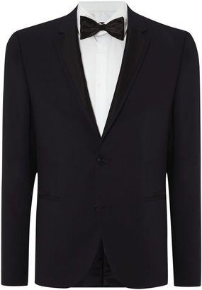 HUGO Men's Anli Harlin slim fit silk lapel dinner suit