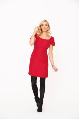 Fearne Cotton Bow Sleeve Mini Dress In Red