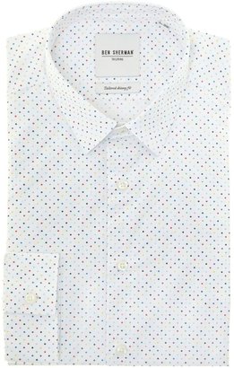 Ben Sherman Men's Multi coloured dot print slim fit shirt