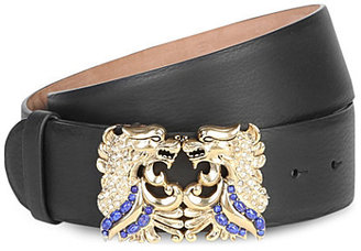Roberto Cavalli Dragon buckle leather belt
