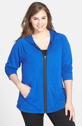 Sejour Terry Front Zip Hoodie (Plus Size)