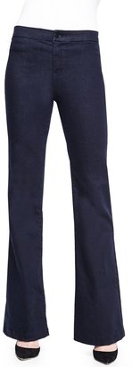 J Brand Jeans Tailored High-Rise Flared Denim Trouser