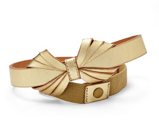 Fossil Leather Bow Belt