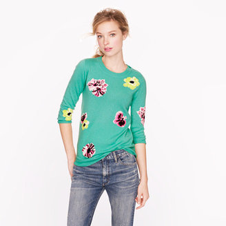 J.Crew Collection cashmere sweater in punk floral