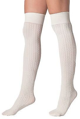 American Apparel RSASKOPKC Opaque Over-the-Knee Cable Knit Sock