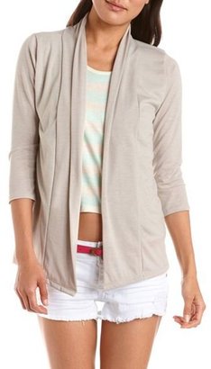 Charlotte Russe Open-Front 3/4 Sleeve Cover-Up