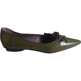 Anya Hindmarch Green Leather Ballet flats