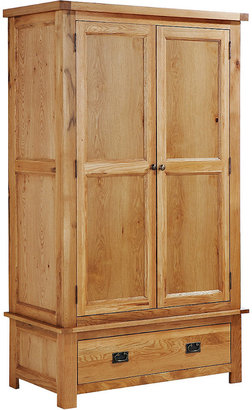 Marvin 2 Door 1 Drawer Wardrobe - Natural Oak.