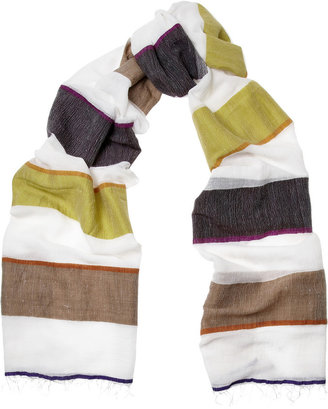 Lemlem Adamu Gauze striped cotton-blend scarf