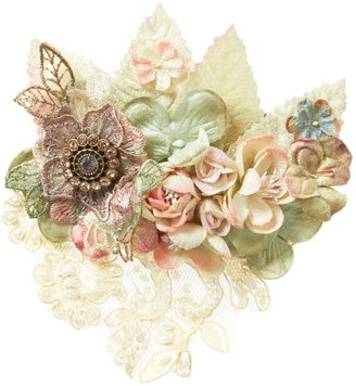 House of Fraser Her Curious Nature Bouquet lace and floral brooch clip