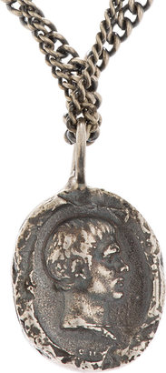 Goti Silver Portrait Pendant Necklace