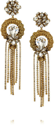 Erickson Beamon Damsel gold-plated Swarovski crystal earrings