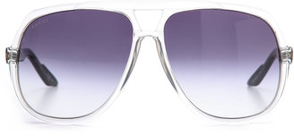 Gucci Mirrored Oversized Aviator Sunglasses