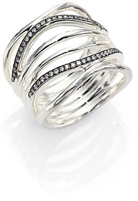Ippolita Stella Diamond & Sterling Silver Multi-Band Ring