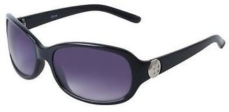 Merona Plastic Rectangle Sunglasses with Button Accent - Black