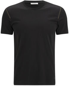 Versace Men's ZipShoulder T-Shirt - Black