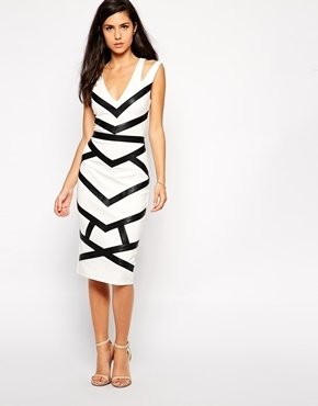 Forever Unique Florence Bodycon Dress with Panel Detail