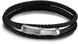 John Hardy Men's Bamboo Motif Leather Wrap Bracelet