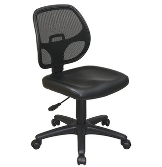 Office Star Mesh Screen Back Task Chair with Vinyl Seat