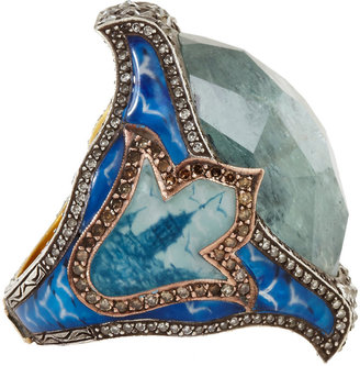 Sevan Biçakci Diamond & Aquamarine Dove Ring