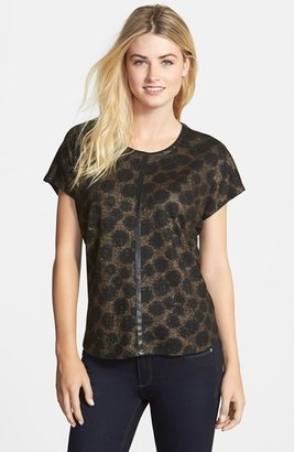 Vince Camuto Foiled Leopard Print Tee