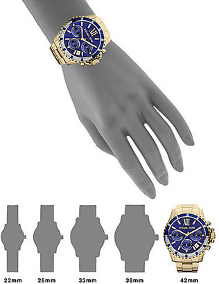 Michael Kors Crystal & Goldtone Stainless Steel Chronograph Watch