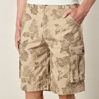 Mantaray Taupe tapestry floral cargo shorts