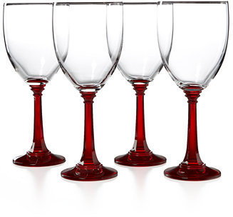Martha Stewart CLOSEOUT! Collection Glassware, Set of 4 Red Rhodes Wine Glasses