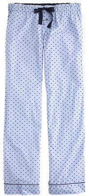 J.Crew End-on-end pajama pant in swiss-dot