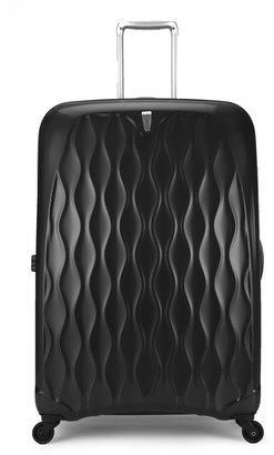 Antler Liquis embossed black 4 wheel hard large suitcase