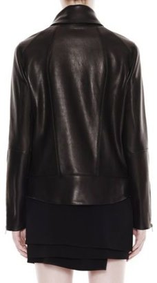 Helmut Lang Petal Leather High Collar Jacket