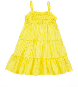 Ralph Lauren Childrenswear Crochet-Detail Sleeveless Sundress, Maitai Yellow, 2T-3T