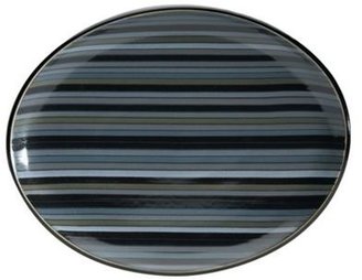 Denby 'Jet' striped oval platter