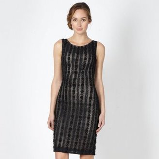 Jenny Packham No. 1 Designer black embellished shift dress