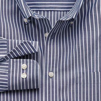 Charles Tyrwhitt Blue stripe non iron slim fit shirt