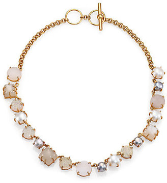 Kelly Wearstler Azalea 9MM-10MM Multicolor Round Pearl, Druzy & Moonstone Necklace