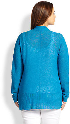 Eileen Fisher Eileen Fisher, Sizes 14-24 Linen/Cotton Shaped Cardigan
