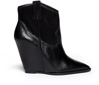 Ash 'Jude' leather wedge ankle boots