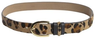 Streets Ahead tan and brown leopard print calfhair and leather belt