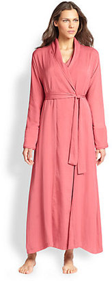 Donna Karan Silk Crepe Long Robe