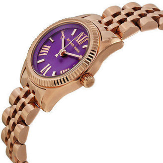 Michael Kors Petite Lexington Purple Dial Gold-tone  Watch MK3273