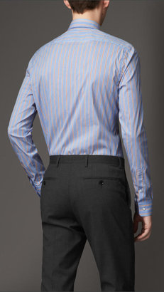 Burberry Modern Fit Striped Stretch-Cotton Shirt