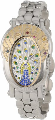 Brillier Women's 18-04 Royal Plume Peacock Inspired Swiss Genuine Gemstones Watch