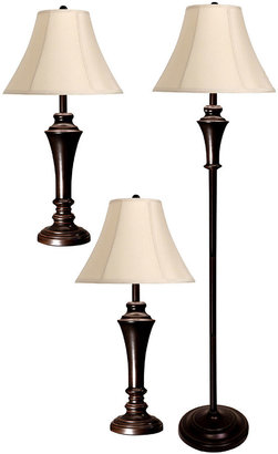 JCPenney Asstd National Brand Set of 3 Bronze Lamps