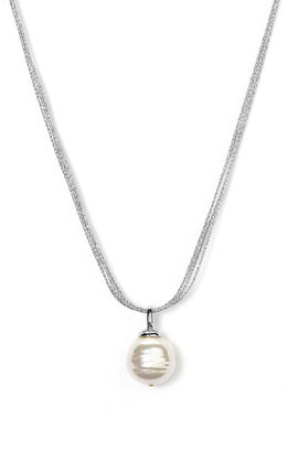 Majorica 16mm Pearl Pendant on Chain Necklace