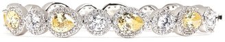 Kenneth Jay Lane CZ BY Round and pear-cut cubic zirconia bangle