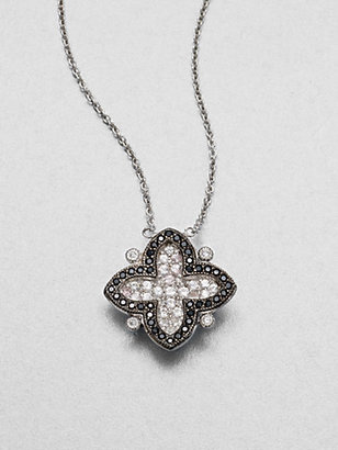 Jude Frances Semi-Precious Multi-Stone Clover Pendant Necklace
